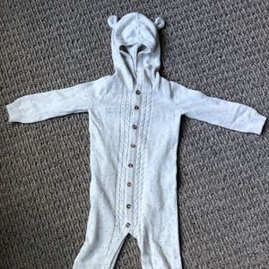 Grey sweater one-piece with ears - size 18 months